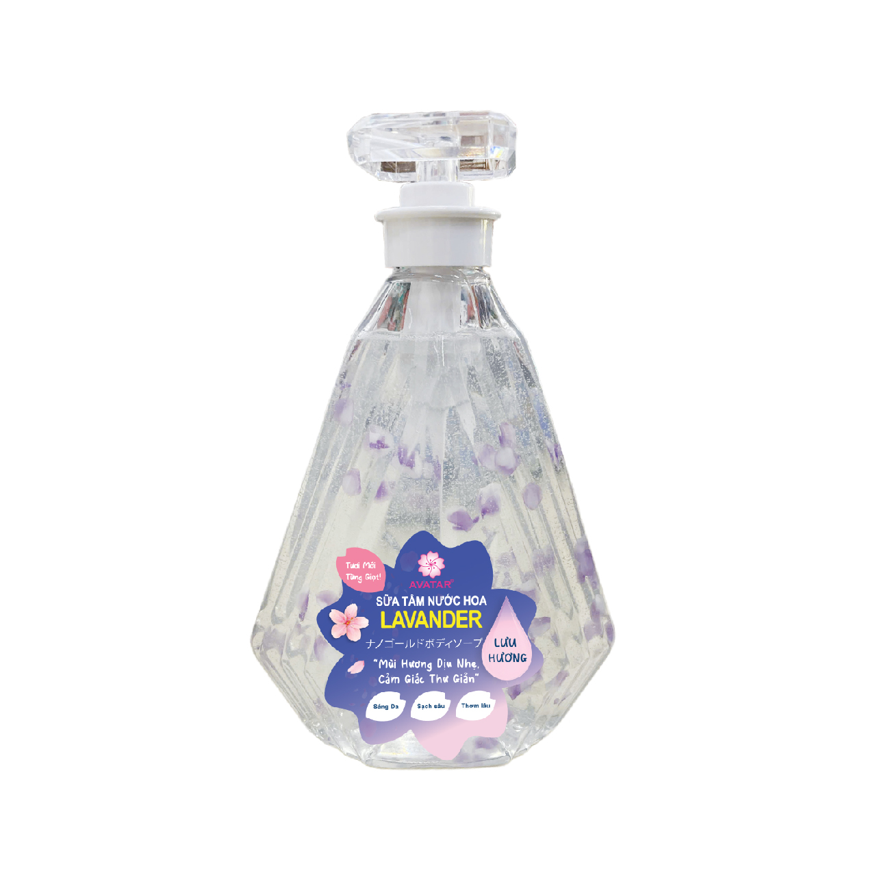 Sữa Tắm Cánh Hoa Tươi Giúp Làm Sáng Mịn Da Avatar Lavender Shower Gel ( Hương Hoa Oải Hương )